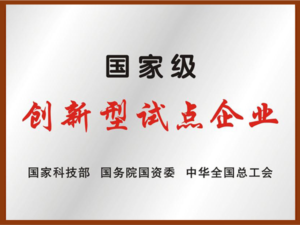 國家級創新試點企業